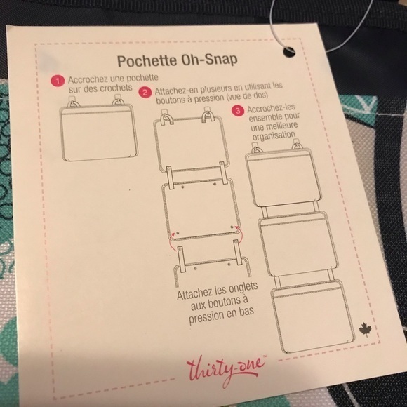 Thirty One oh snap pocket fabulous floral new - Picture 4 of 5